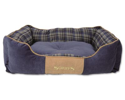 Scruffs Highland Box Bed Pelech modrý - veľkosť L, 75x60 cm